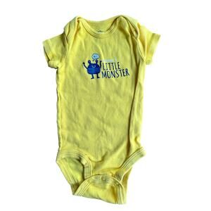 Baby 3M Bright Yellow "Mommy's Little Monster" Onesie
